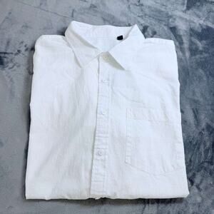 Design in Italy White Mens Short Sleeve Button Down Shirt Sz XL SummerWear Light